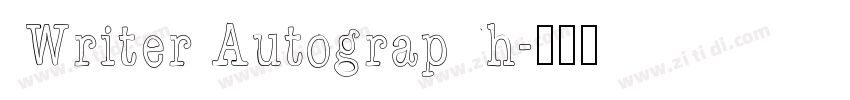  Writer Autograph字体转换